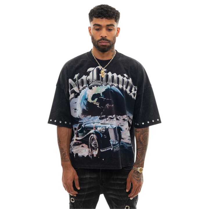 Stray No Limits Crop Tee Black