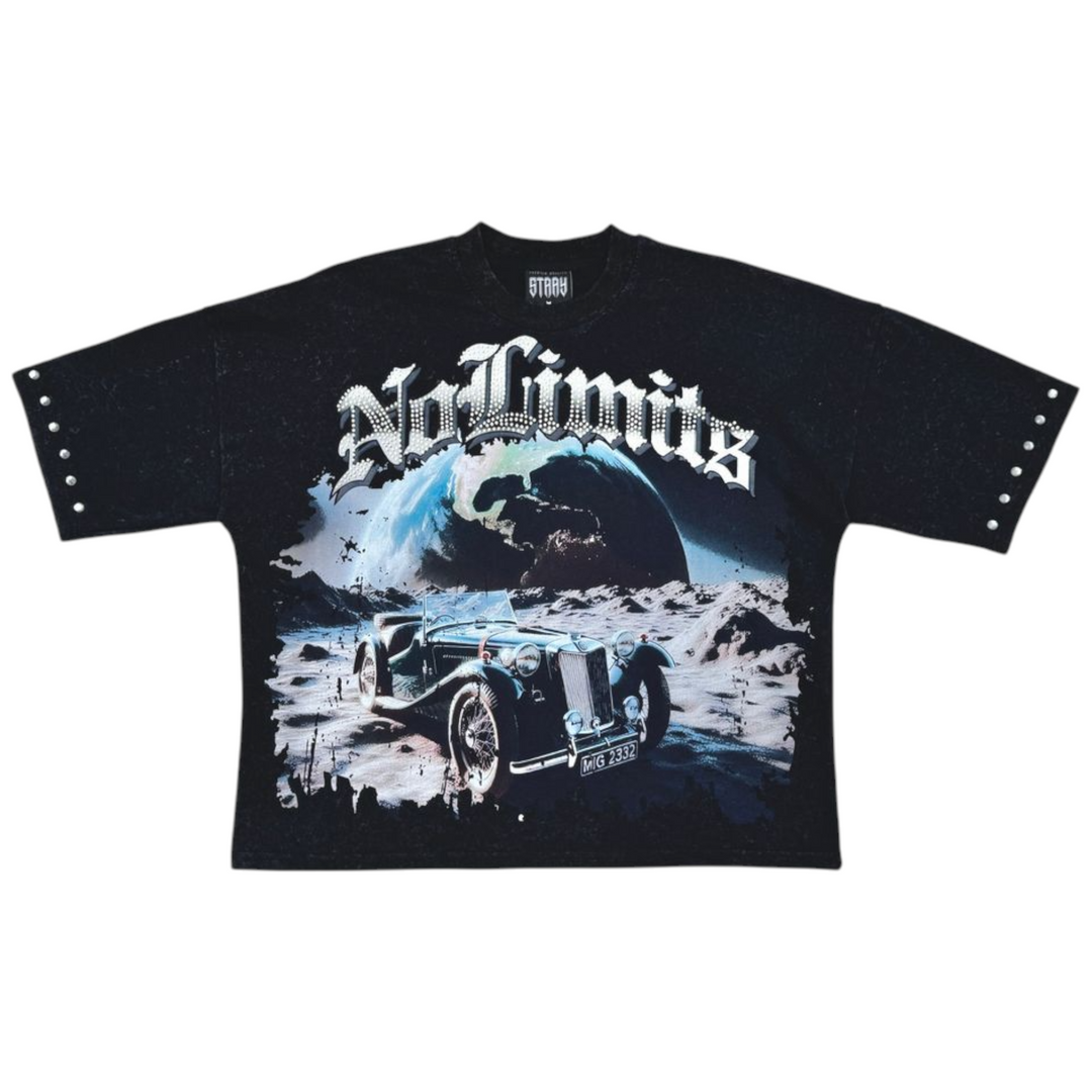 Stray No Limits Crop Tee Black