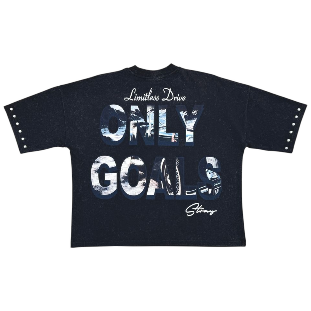 Stray No Limits Crop Tee Black