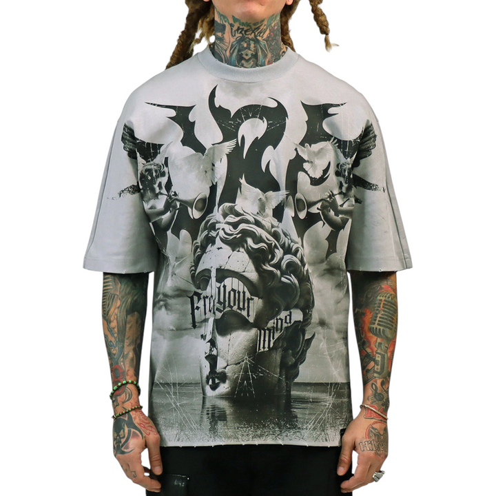 JUREN FREE YOUR MIND GREY T-SHIRT