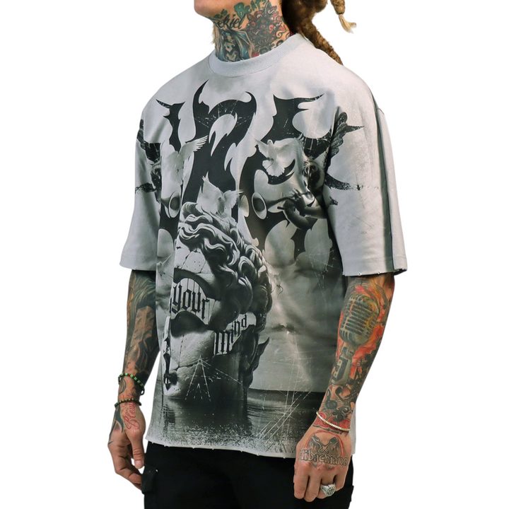 JUREN FREE YOUR MIND GREY T-SHIRT BIG & TALL