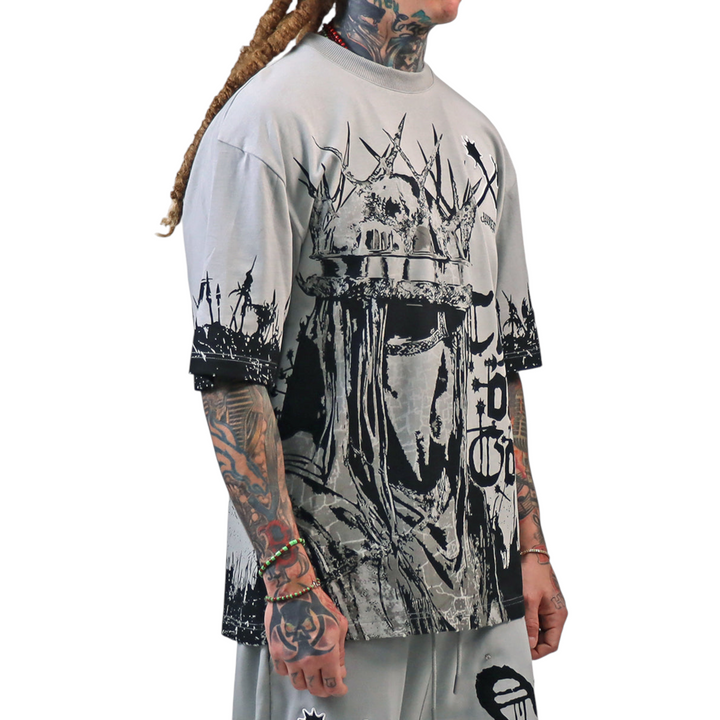 JUREN CHILD OF GOD GREY T-SHIRT BIG & TALL