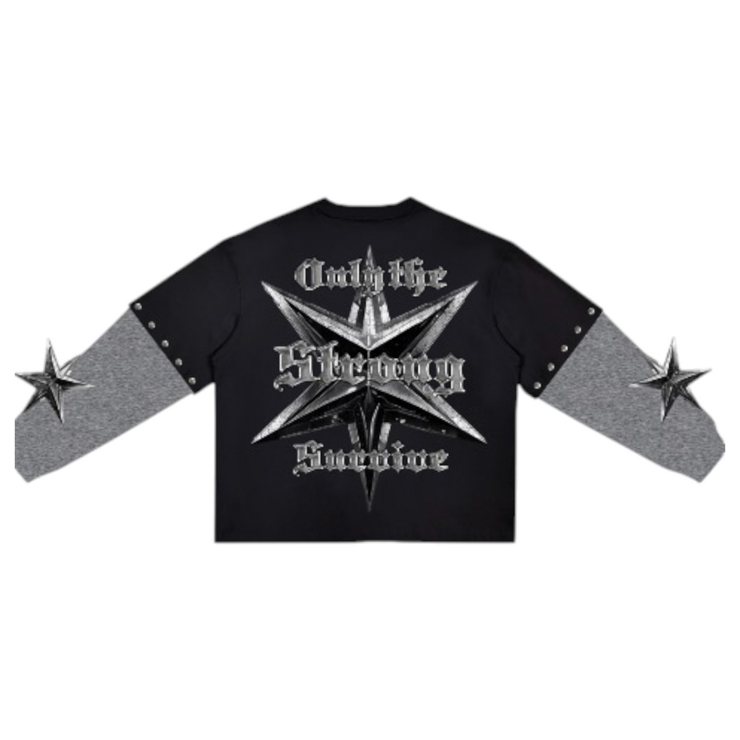 Roku No Mercy Twofer Long Sleeve Shirt Black