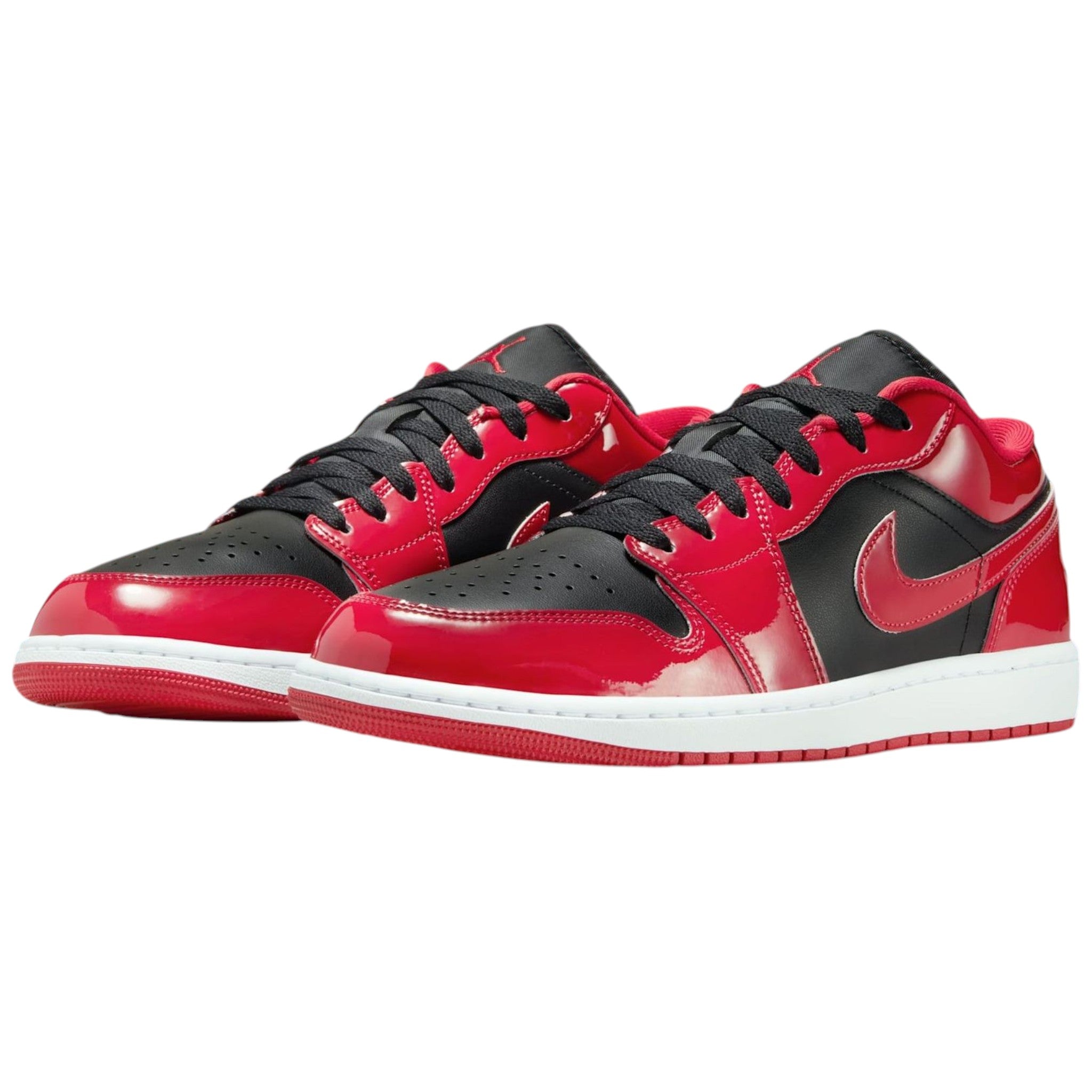 Jordan 1 Low SE Patent Varsity Red Black – Purple Carpet Miami
