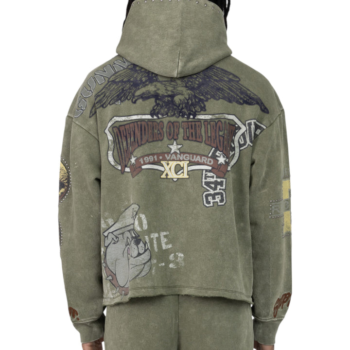 Smoke Rise Glory 2-FER Oversize Hoodie Army Olive