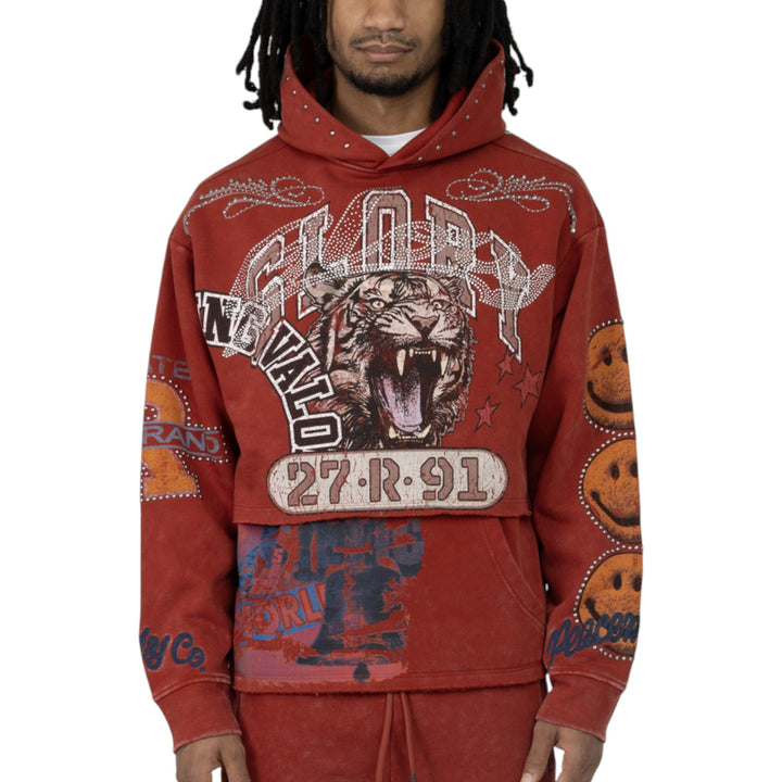 Smoke Rise Glory 2-FER Oversize Hoodie Army Cinnabar