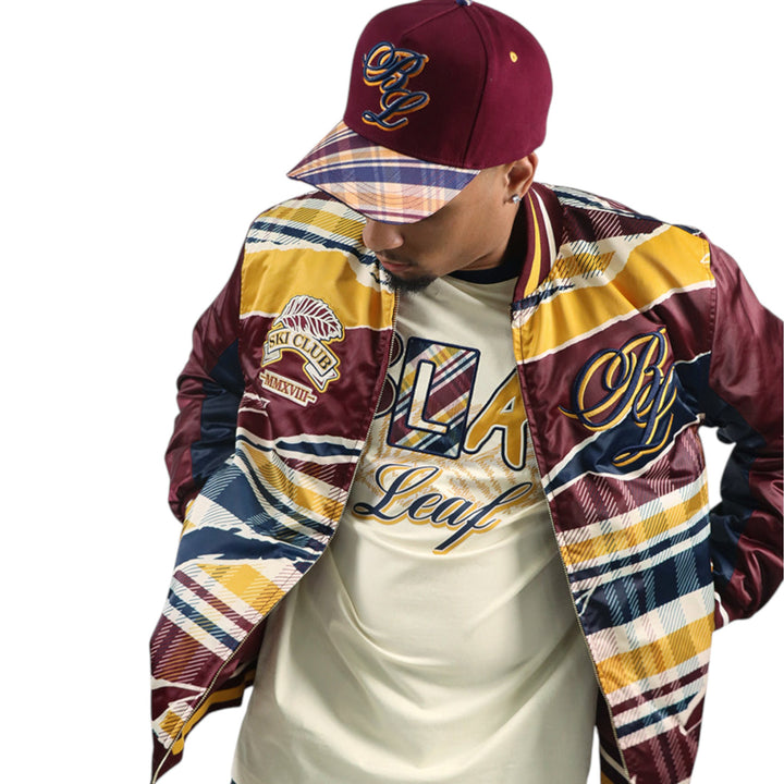 BLAC LEAF SKI CLUB BOMBER JACKET BIG & TALL
