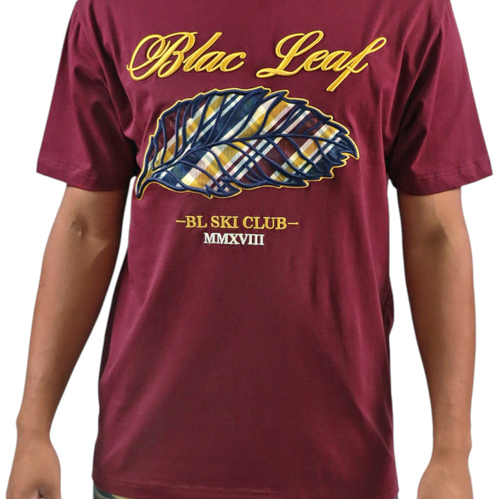BLAC LEAF PLAID LEAF T-SHIRT BIG & TALL