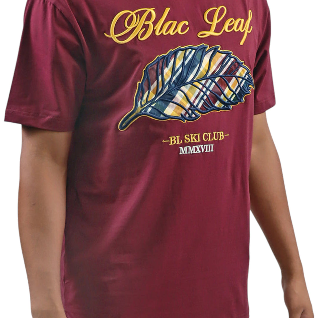 BLAC LEAF PLAID LEAF T-SHIRT