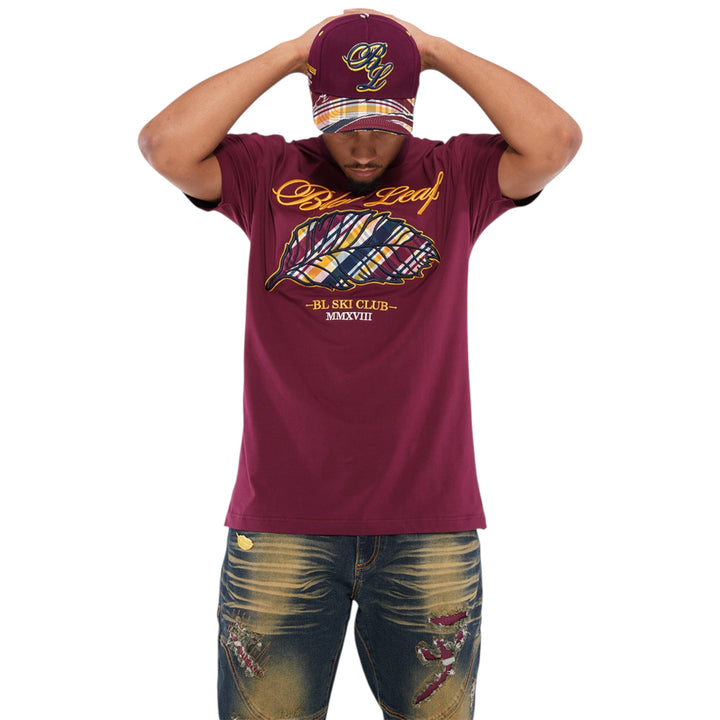 BLAC LEAF PLAID LEAF T-SHIRT BIG & TALL