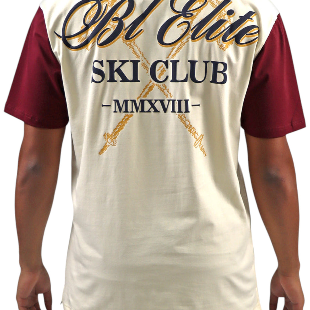 BLAC LEAF  PLAID PATCHWORK T-SHIRT