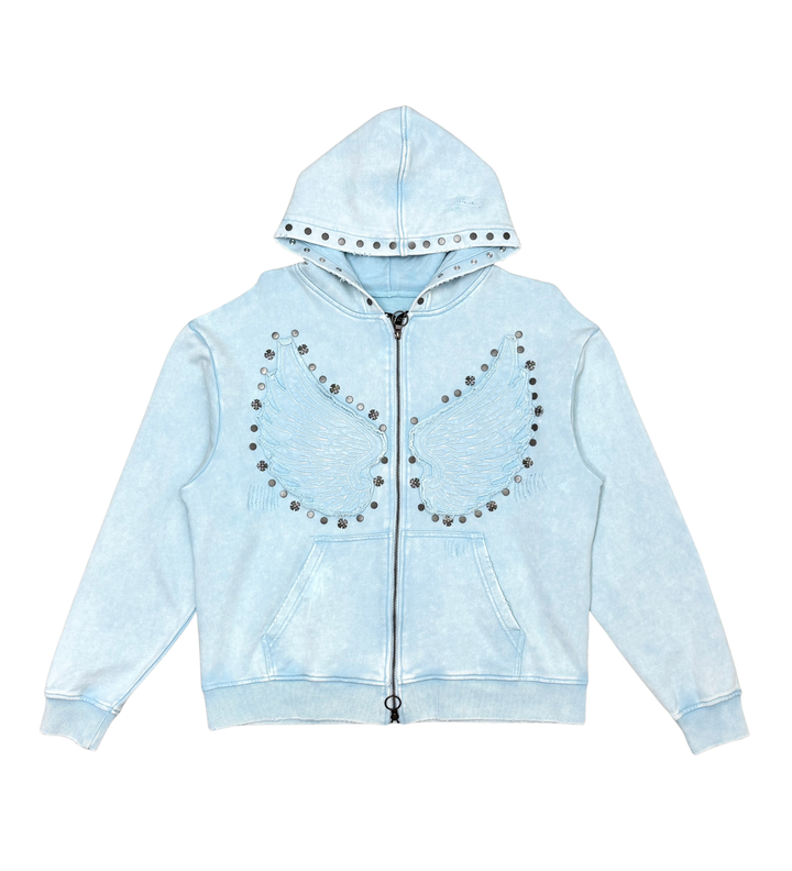 Gunzinii Wings Hoodie and Pant Set Sky Blue