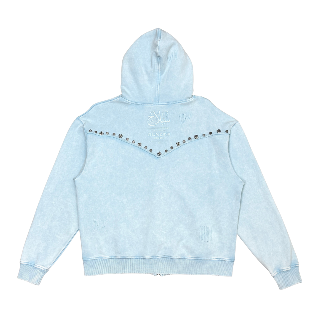 Gunzinii Wings Hoodie and Pant Set Sky Blue