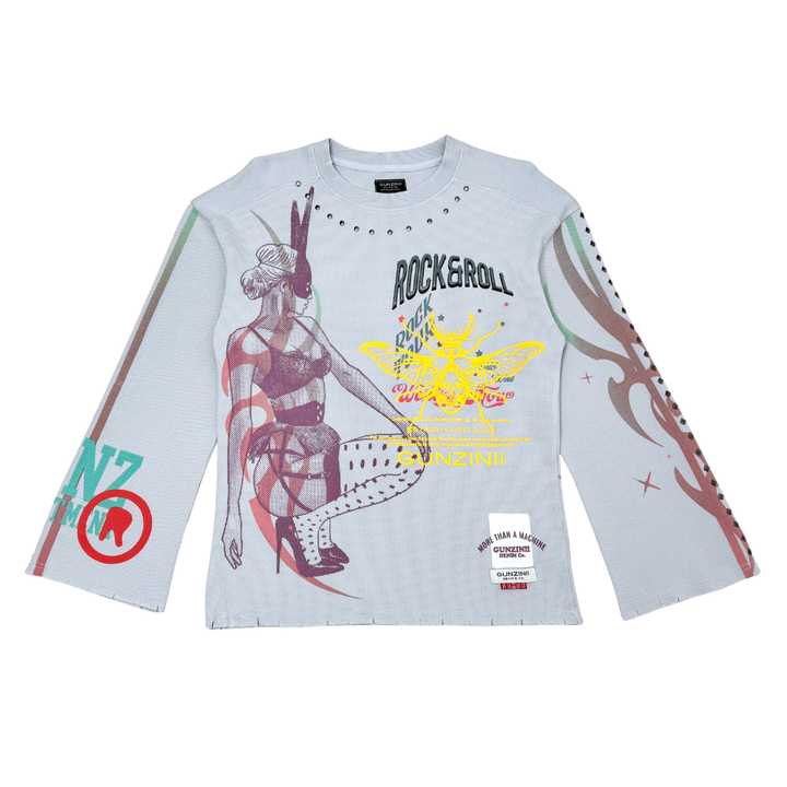 Gunzinii Rock & Roll Crewneck Light Grey