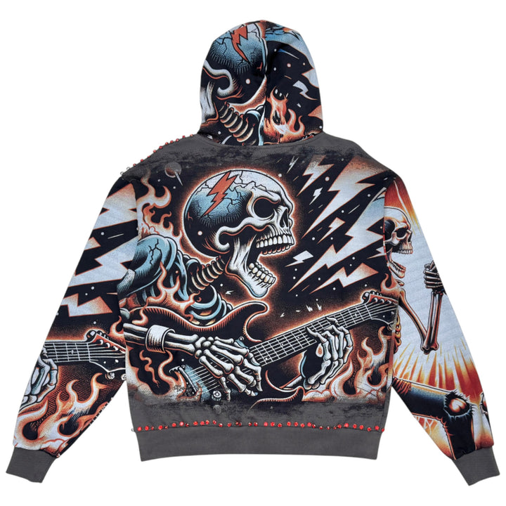 Stray ST1541 Rocker Zipper Hoodie Charcoal