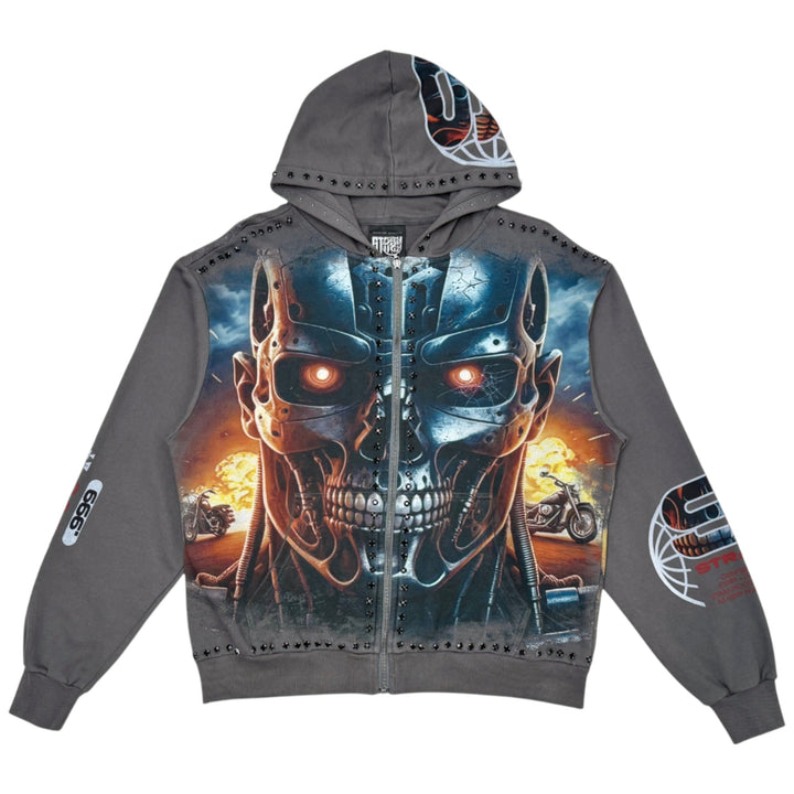 Stray ST1542 Terminator Zipper Hoodie Charcoal