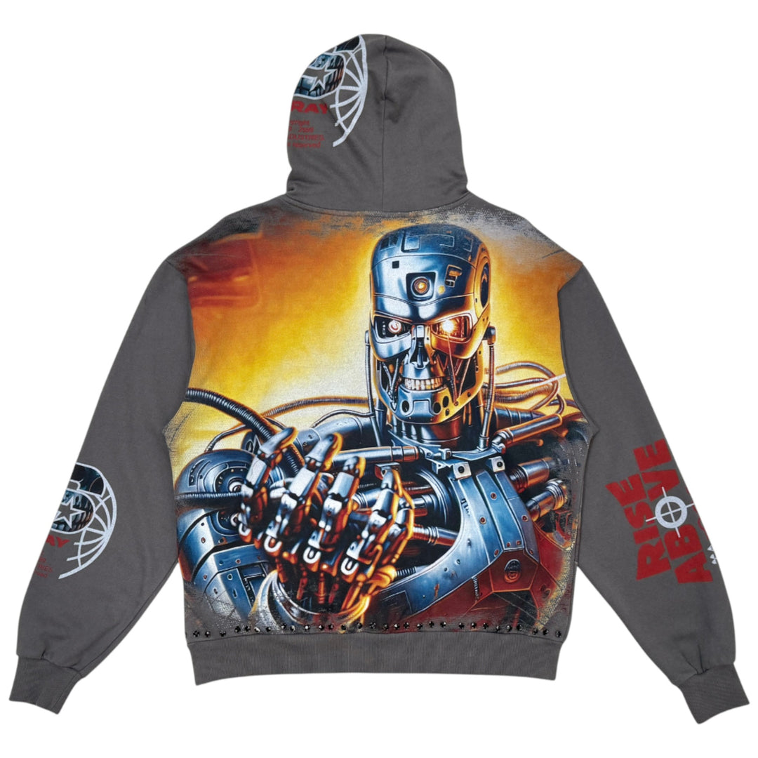 Stray ST1542 Terminator Zipper Hoodie Charcoal