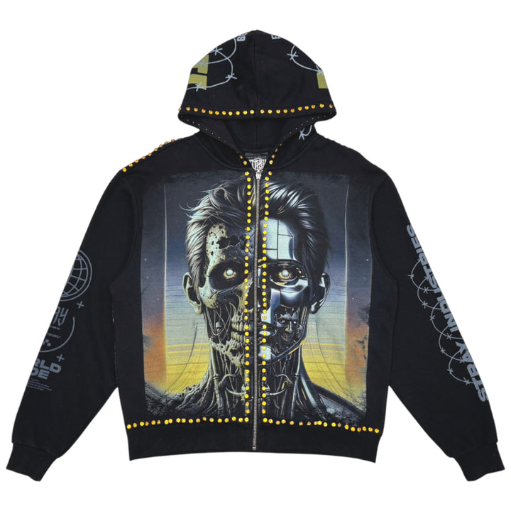Stray ST1540 Frankenstein Zipper Hoodie Black