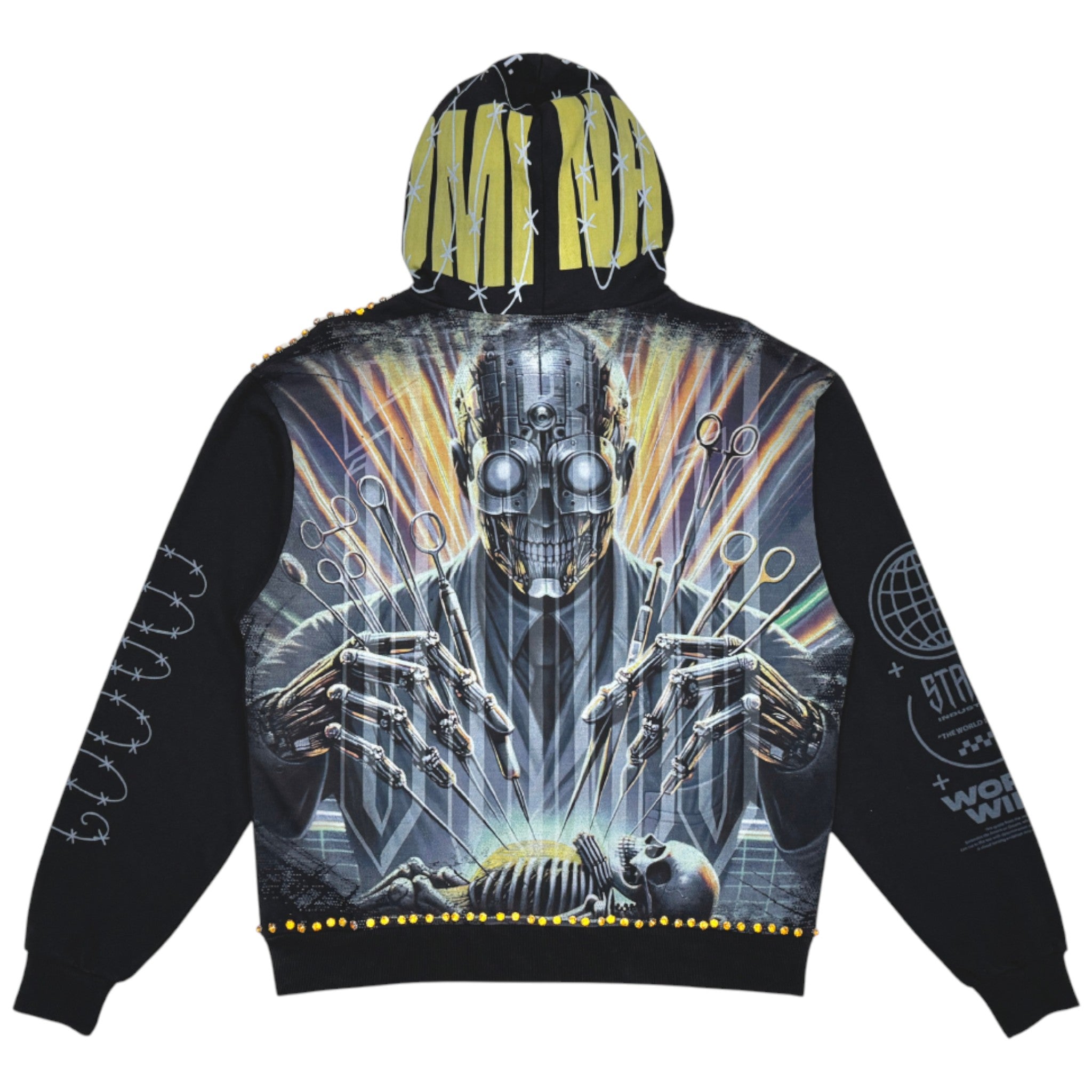 Stray ST1540 Frankenstein Zipper Hoodie Black – Purple Carpet Miami
