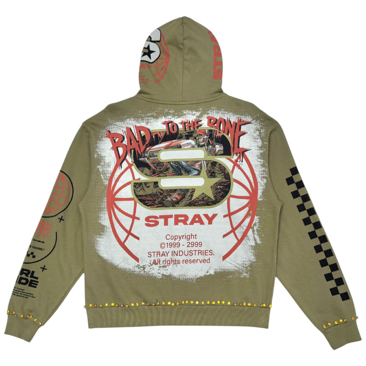 Stray ST1554 Bad Zipper Hoodie Olive