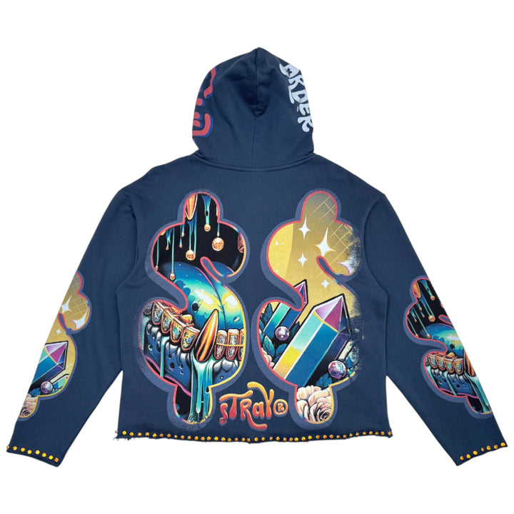 Stray ST1550 Fangs Zipper Hoodie Navy