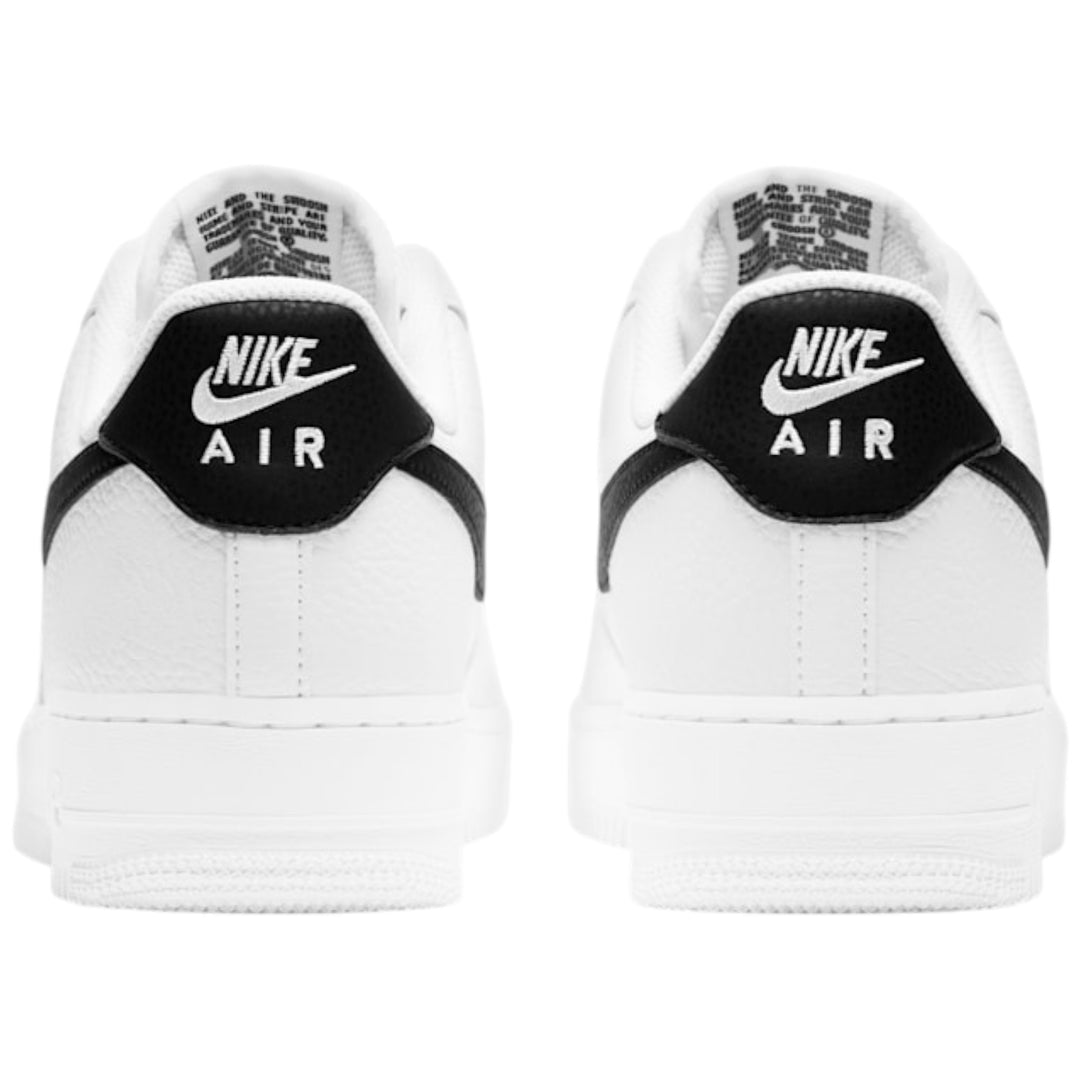 Nike Air Force 1 Low '07 White Black Pebbled Leather