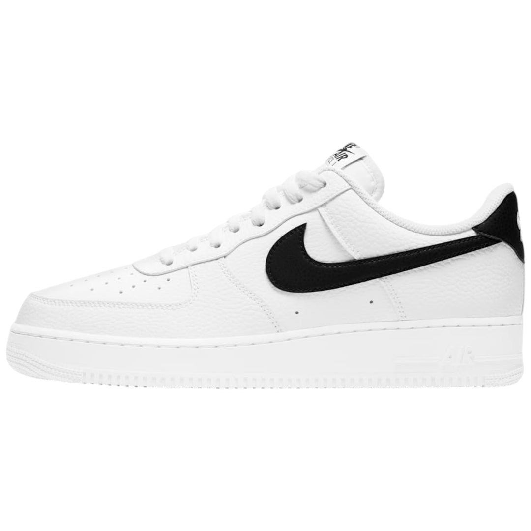 Nike Air Force 1 Low '07 White Black Pebbled Leather