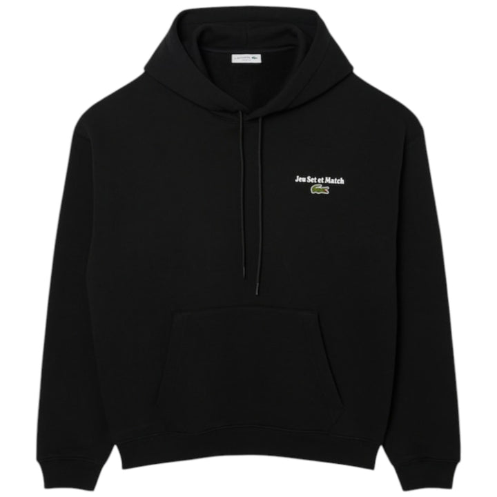 Lacoste SH5947-51 Multi Print Fleece Hoodie Black
