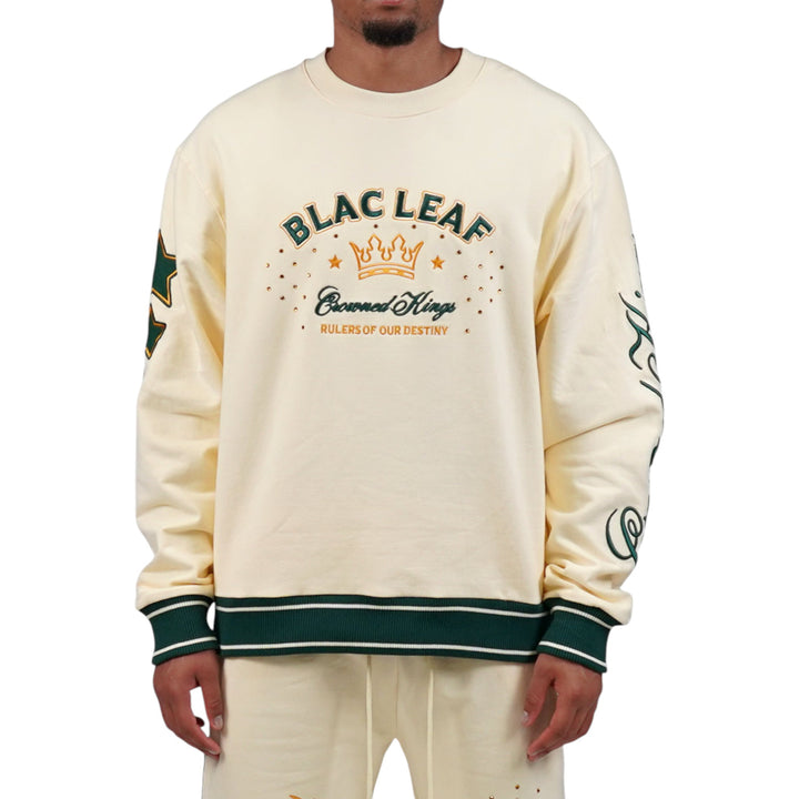 Blac Leaf Crowned Kings Crewneck Big & Tall