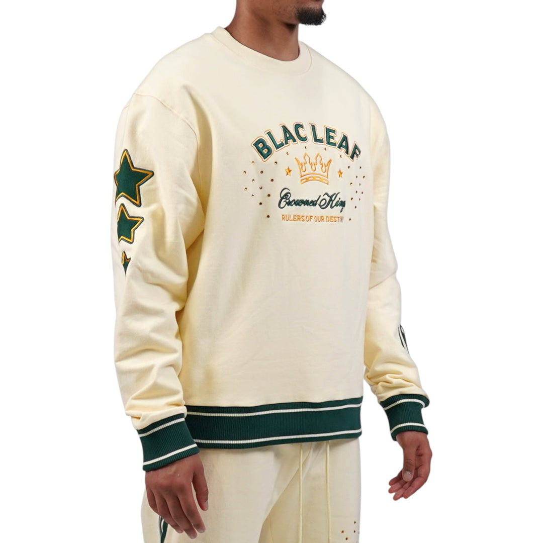 Blac Leaf Crowned Kings Crewneck Big & Tall