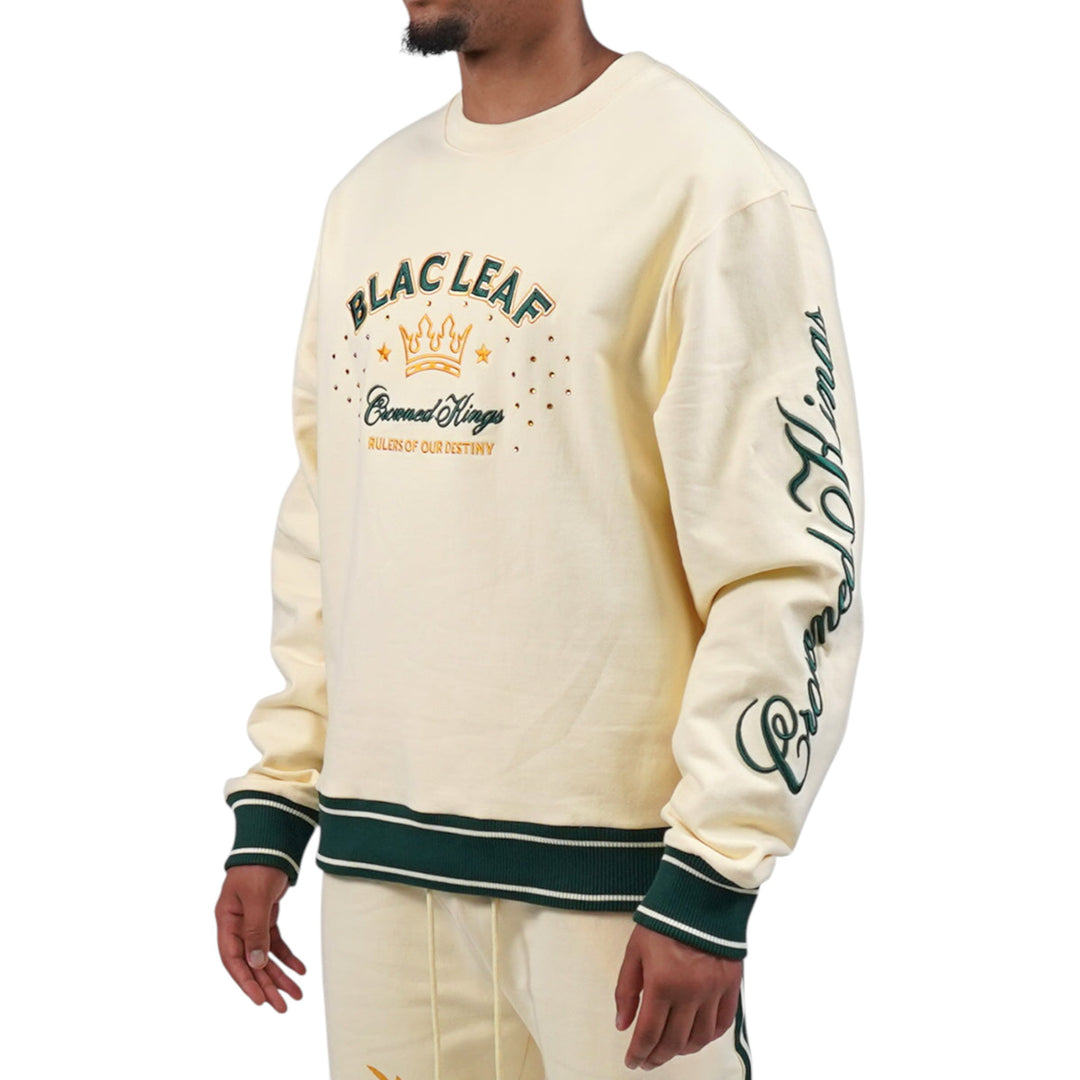 Blac Leaf Crowned Kings Crewneck Big & Tall