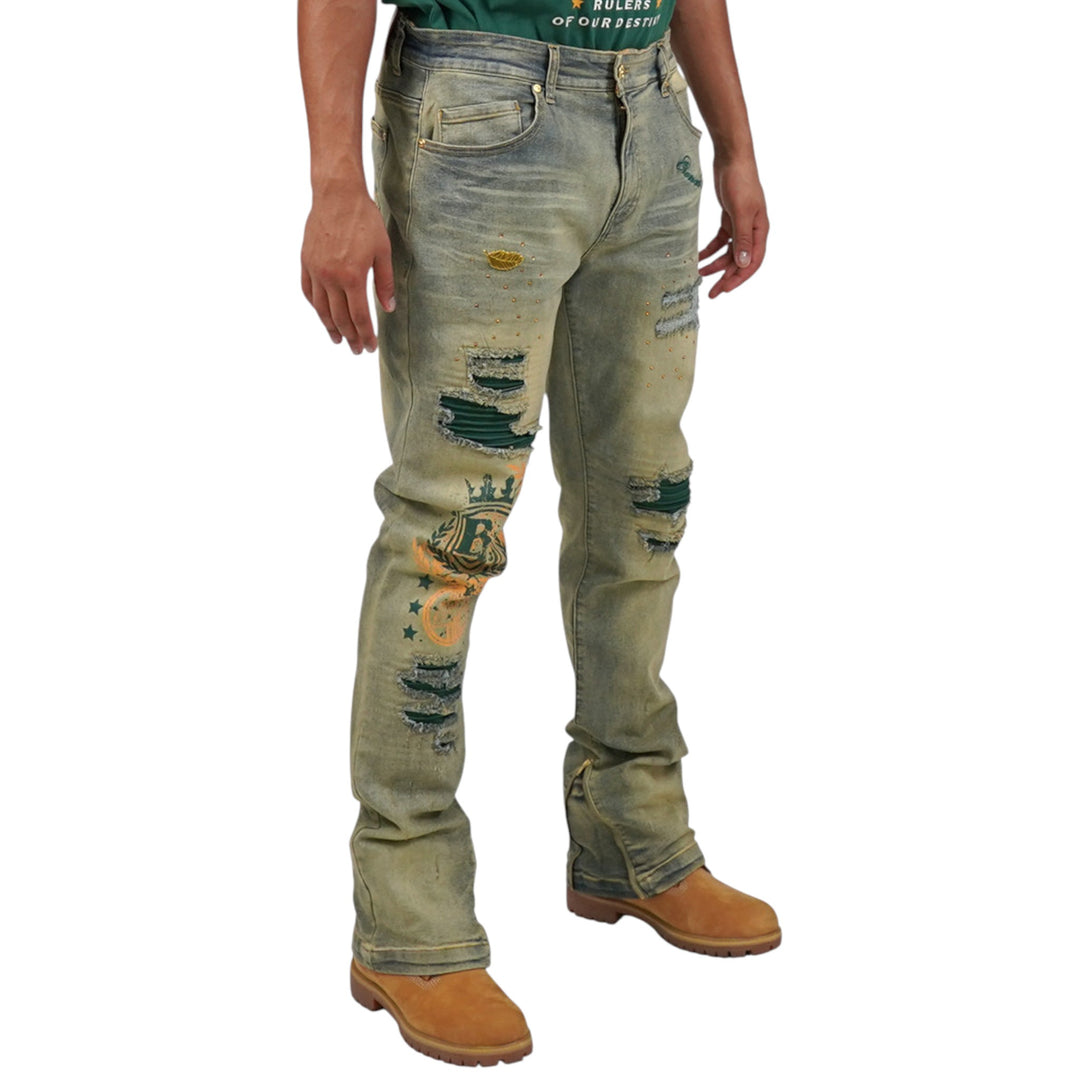 Blac Leaf Crowned Kings Denim Jean