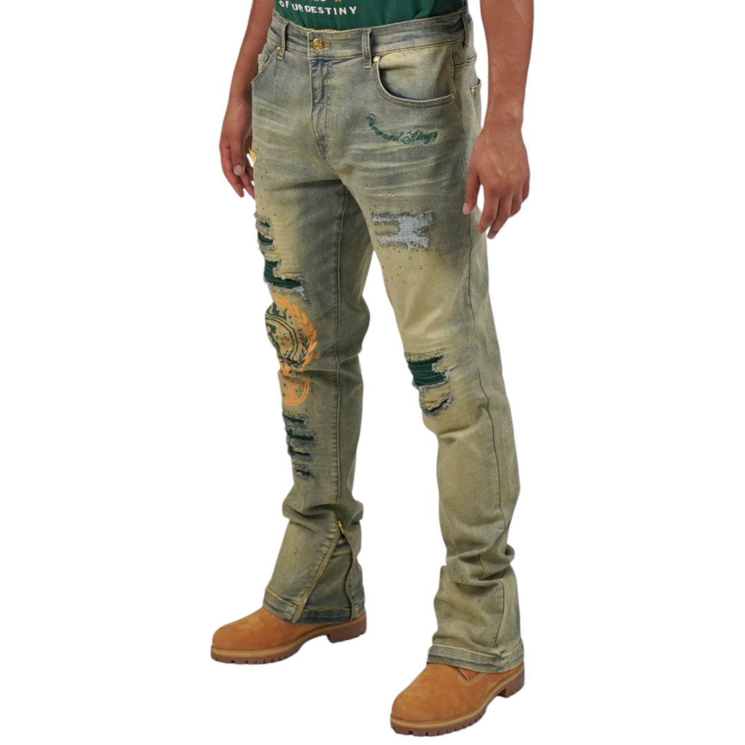 Blac Leaf Crowned Kings Denim Jean Big & Tall