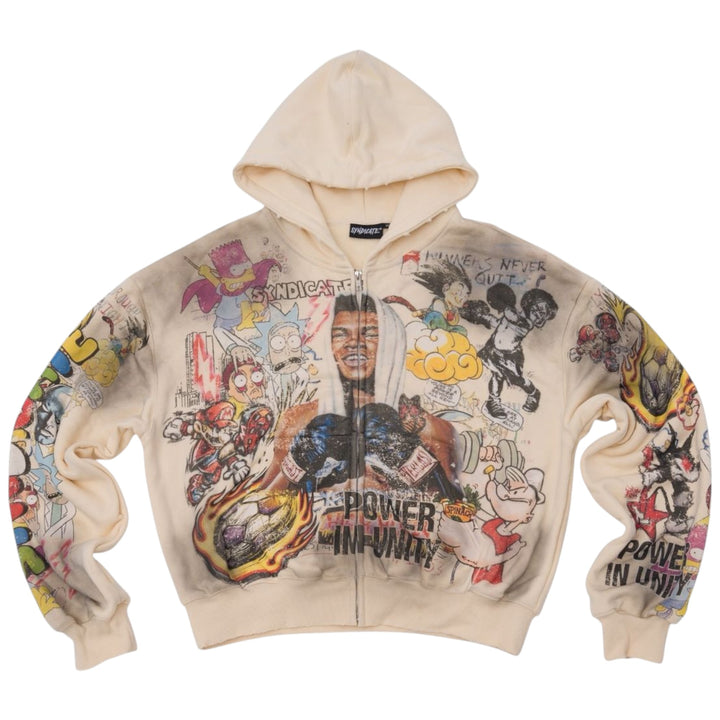 Syndicate "Unity" Zip Up Hoodie Bone