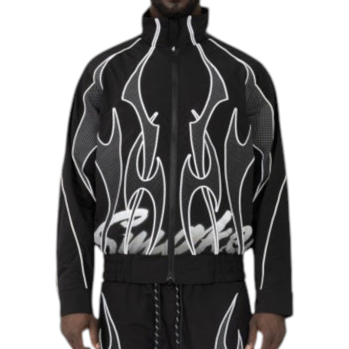 Smoke Rise Gear Shift Windbreaker Jacket Black