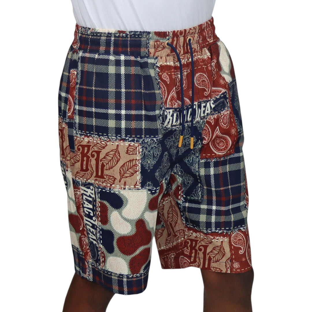 Blac Leaf Greatness Made Me Patchwork Shorts Big & Tall AOP