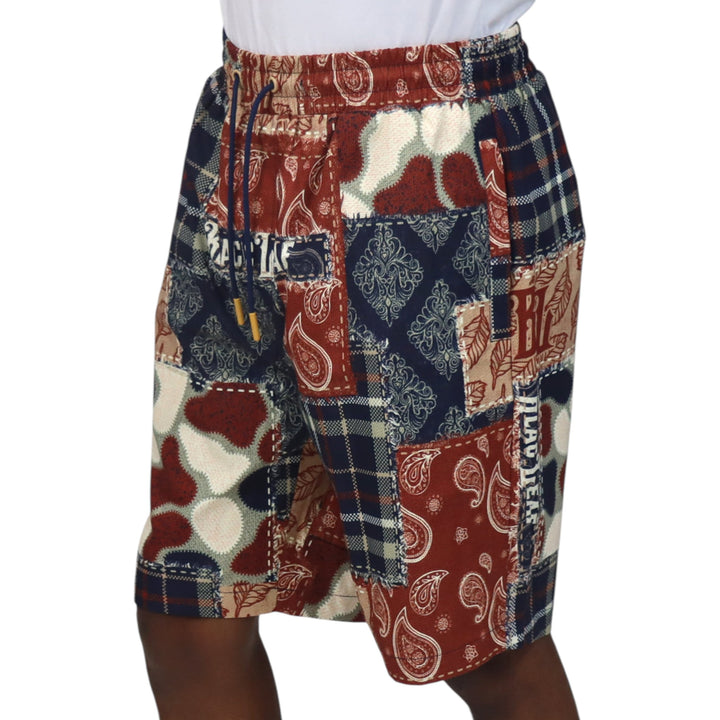 Blac Leaf Greatness Made Me Patchwork Shorts Big & Tall AOP