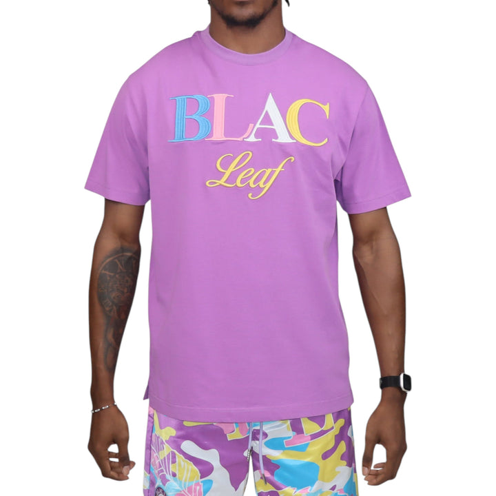 Blac Leaf Branded Embroidered Colorblock T-Shirt  Big & Tall