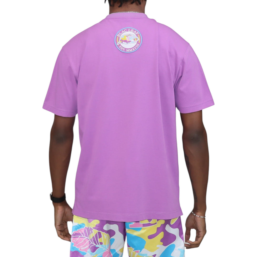 Blac Leaf Branded Embroidered Colorblock T-Shirt  Big & Tall