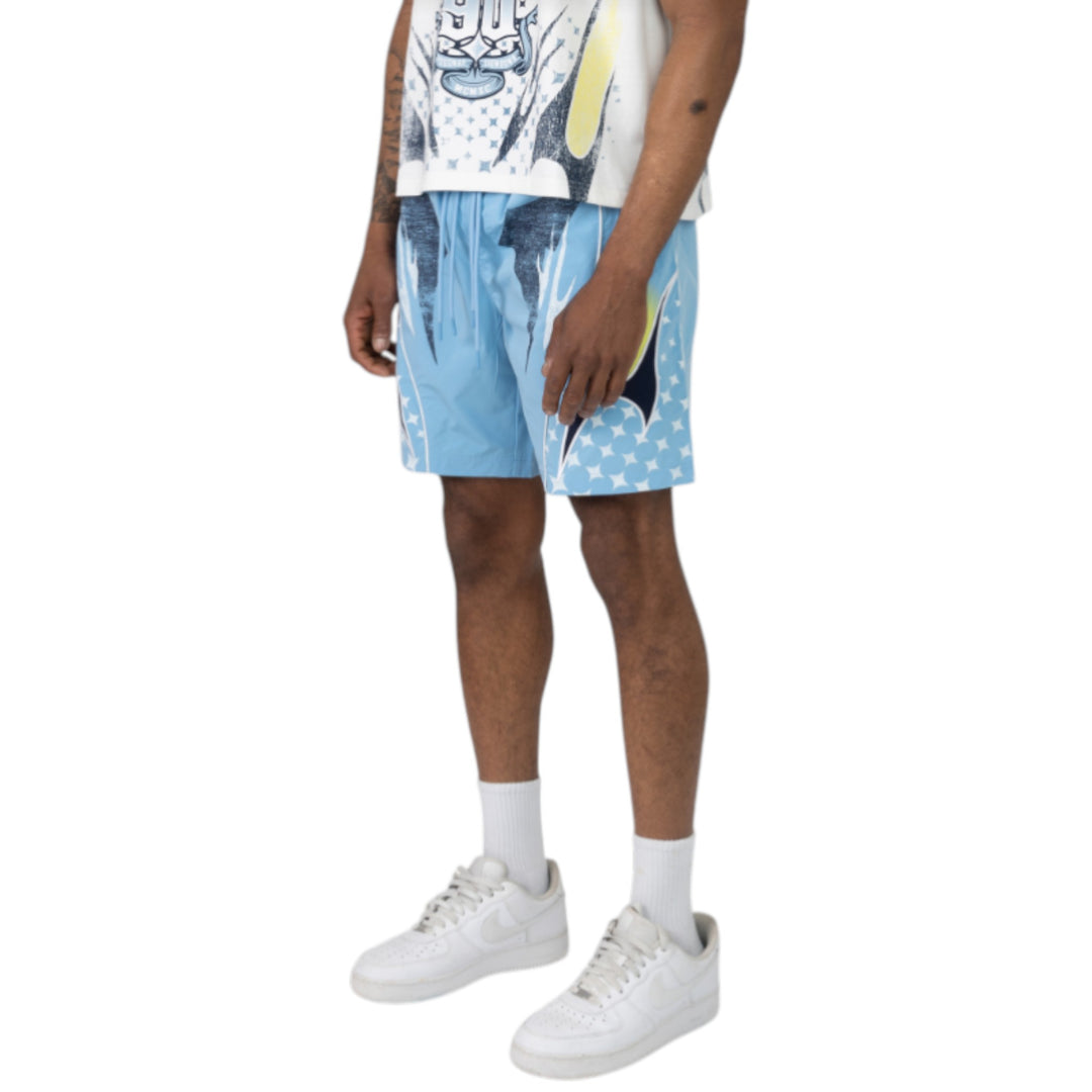 Smoke Rise Republic Windbreaker Short Blue