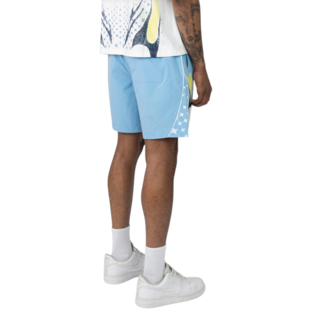 Smoke Rise Republic Windbreaker Short Blue