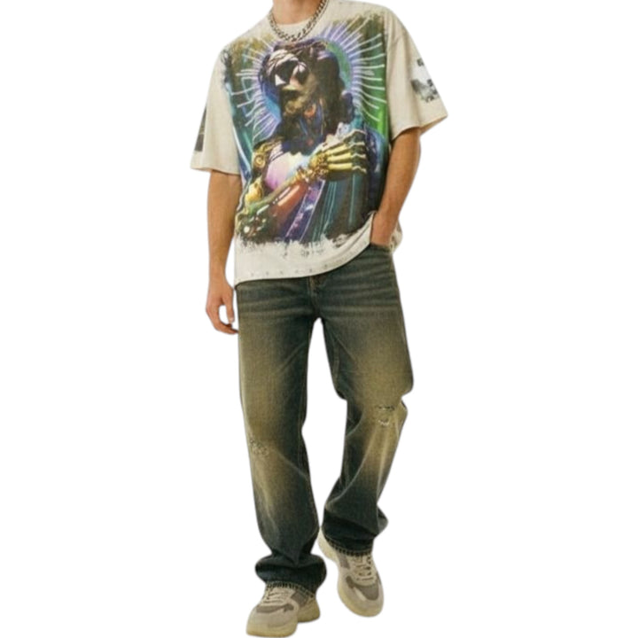 Stray Redeemer Tee Oat Natural