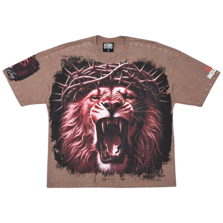 Stray Lion Tee Mushroom