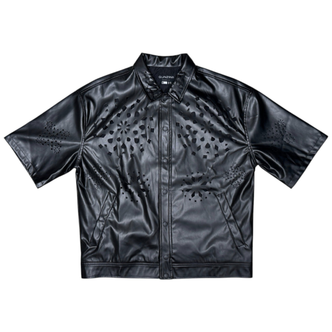Gunzinii PU Button Up And Pant SET Black