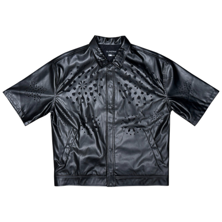 Gunzinii PU Button Up And Pant SET Black