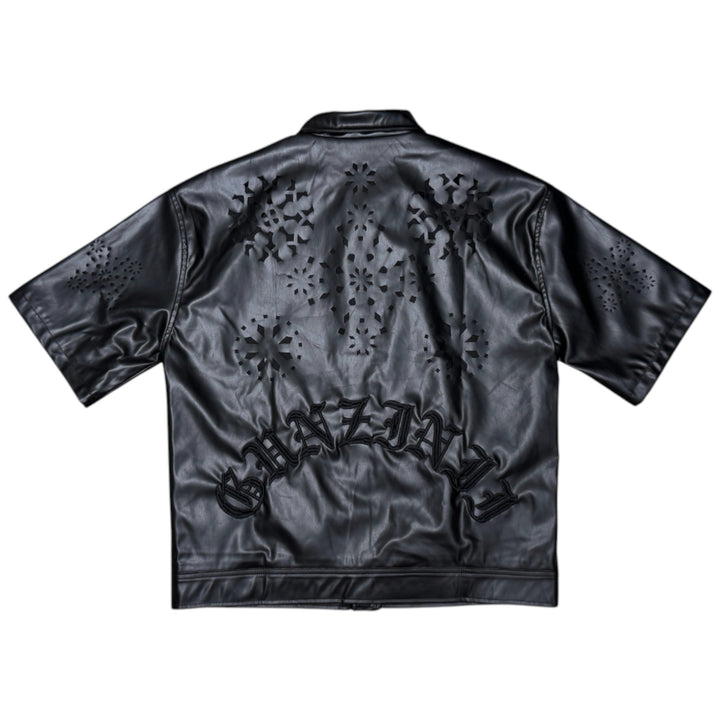 Gunzinii PU Button Up And Pant SET Black