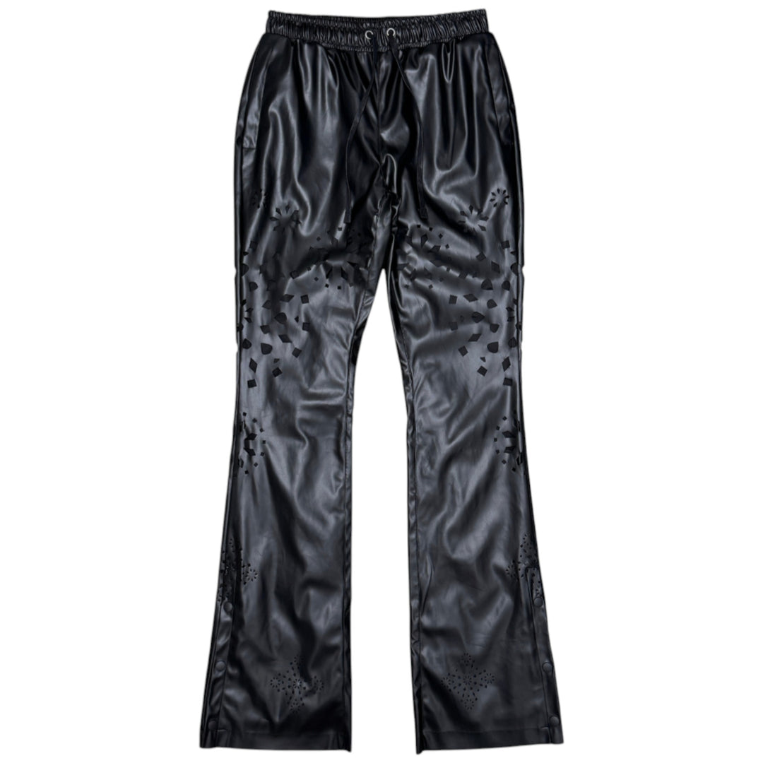 Gunzinii PU Button Up And Pant SET Black