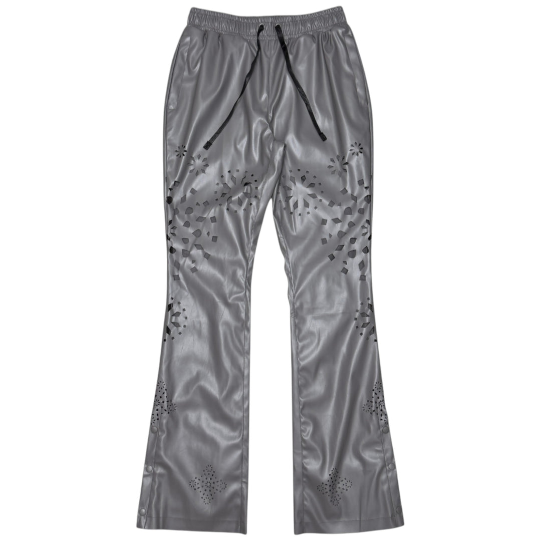 Gunzinii PU Button Up And Pant SET Light Grey