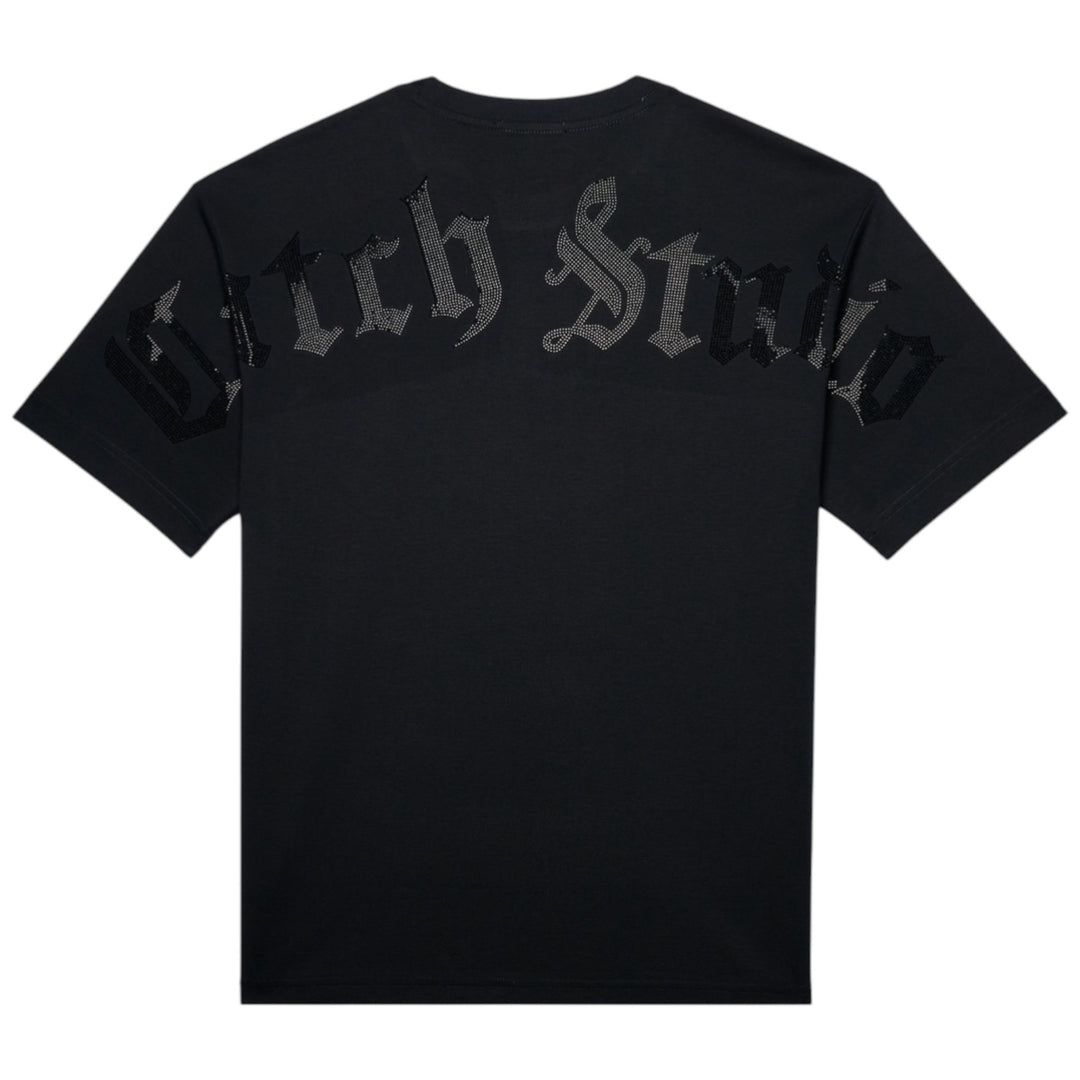 Catch Crystal Line Tee Mono Black