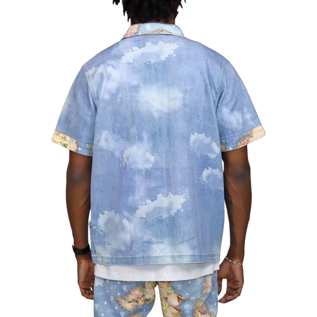 Blac Leaf Redefining Button Up Big & Tall Sky Denim Blue